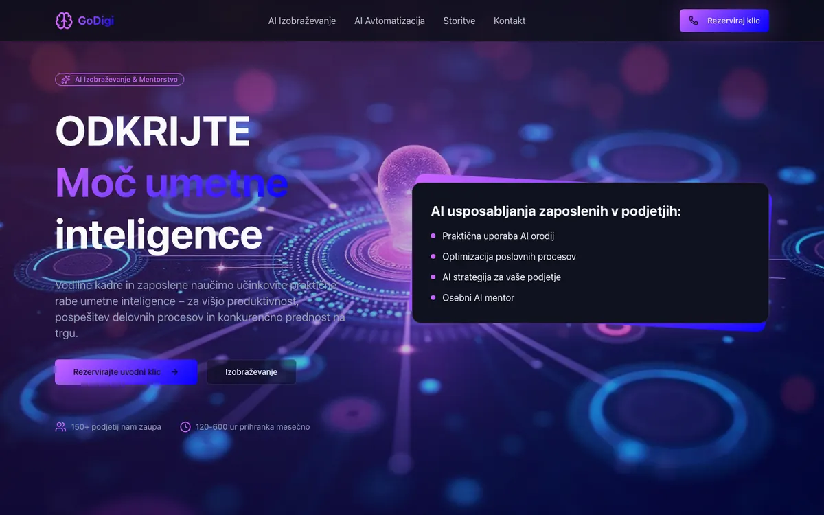 GoDigi — Before · previous website